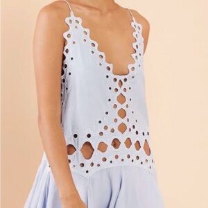 Magali Pascal Blue Eyelet Dress
